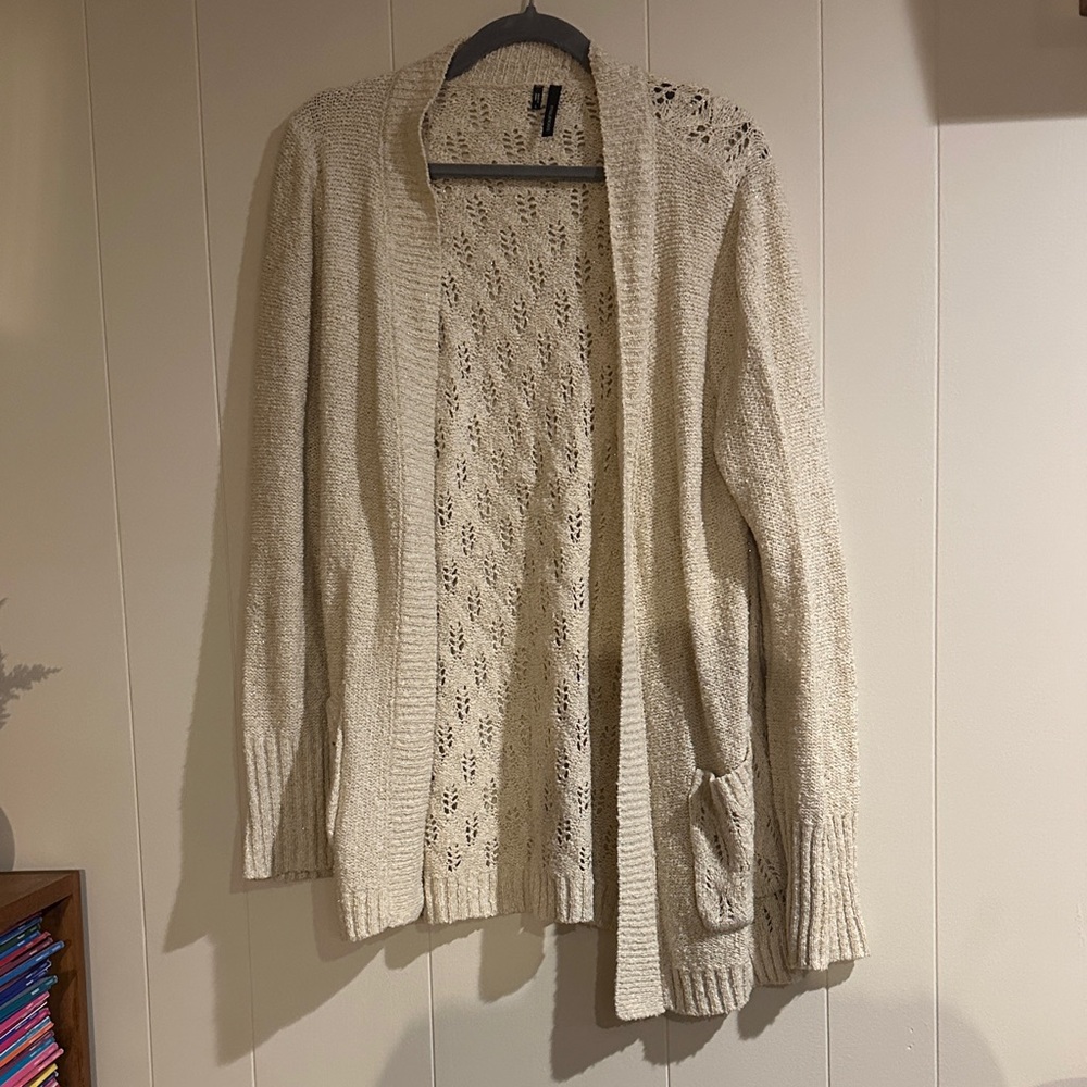Maurices Cream Knit Cardigan